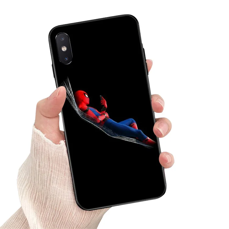 Disney Marvel Spiderman Phone Case for Iphone 8 Plus 11 PRO Xs MAX Xr X 7 2 6 S SE Cartoons Frosted Soft Shell | Дом и сад