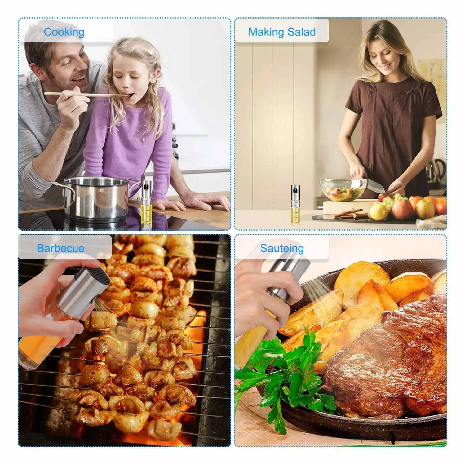 

Kitchen Stainless Steel Oil Dispenser + Oil Brush + Funnel + Basting Brush Utensilios De Cocina Tools Dropshipping-V12