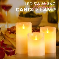 led swinging electronic candle lamp for christmas navidad swinging flame led candle accessories