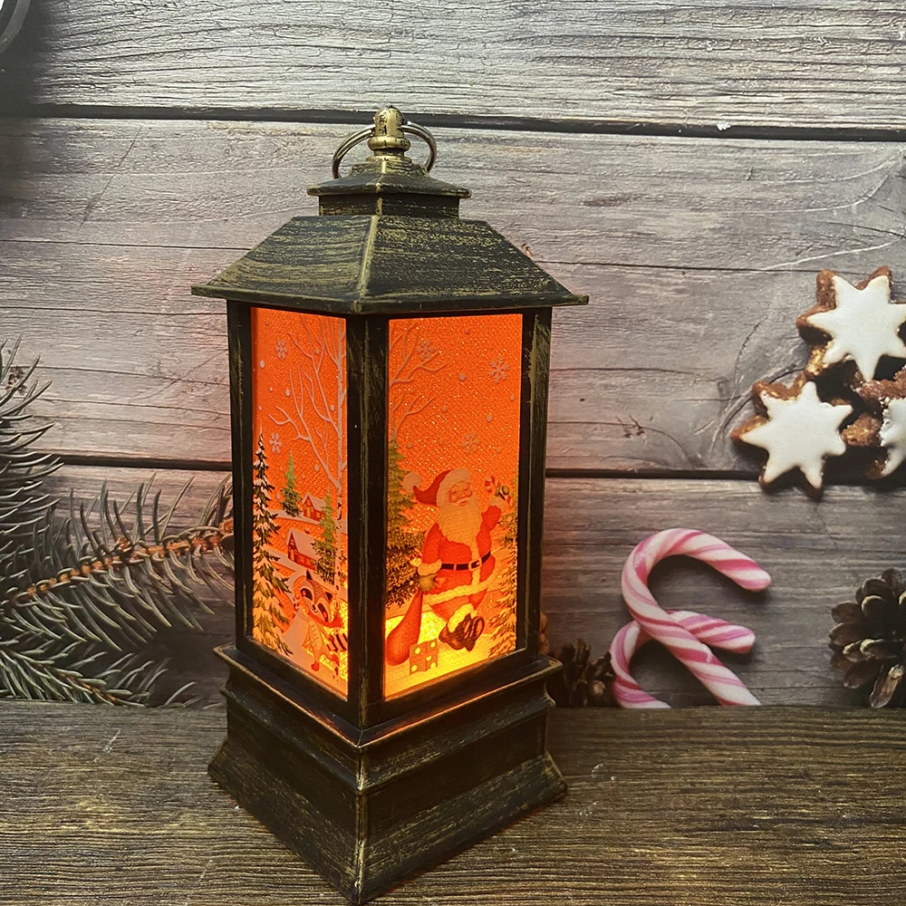 

Christmas Decorations For Home Lantern Led Candle Tea light Candles Xmas Tree Ornaments Santa Claus Elk Lamp Kerst New Year Gift