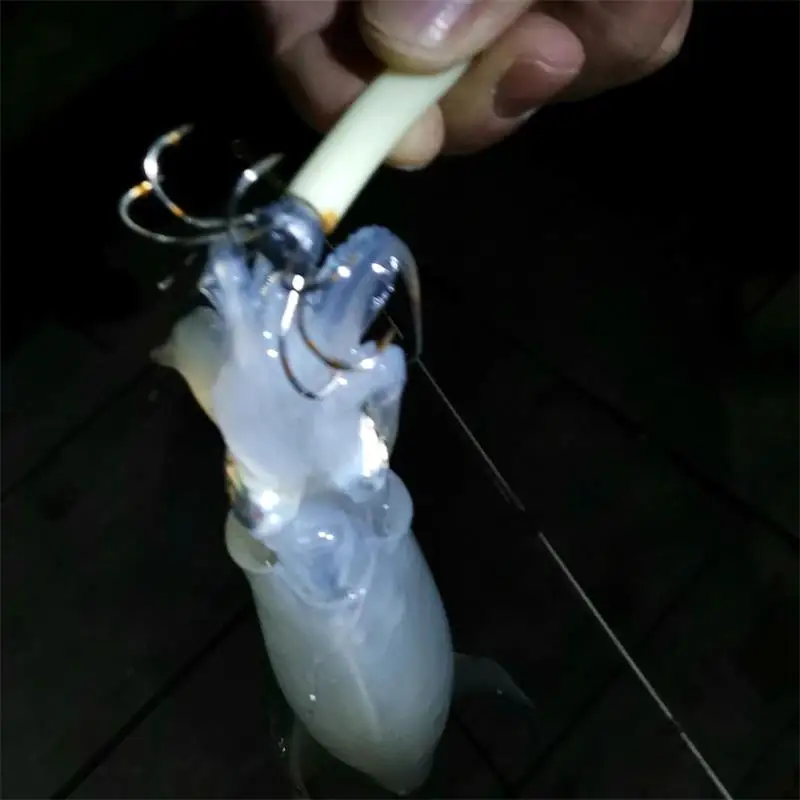 1 партия/5 шт. крючок для кальмара деревянные креветки светящиеся восемь когтей с