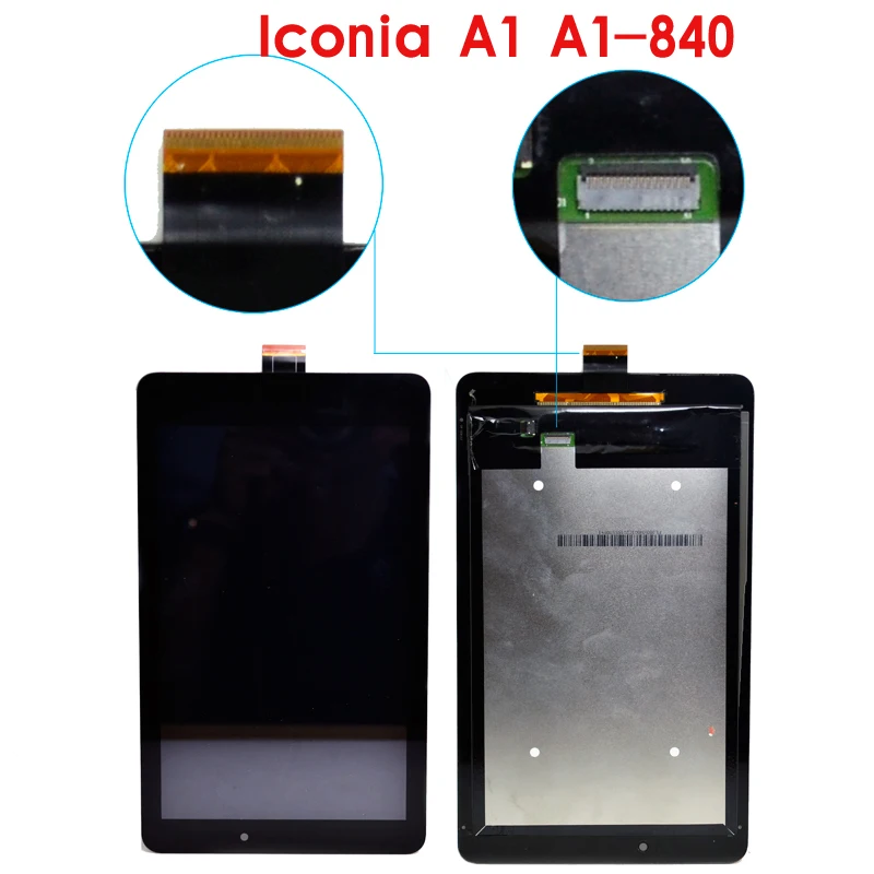 

Для Acer Iconia A1 A1-840, ЖК-экран, панель дисплея с дигитайзером, сенсорная панель в сборе, сменный планшетный ПК