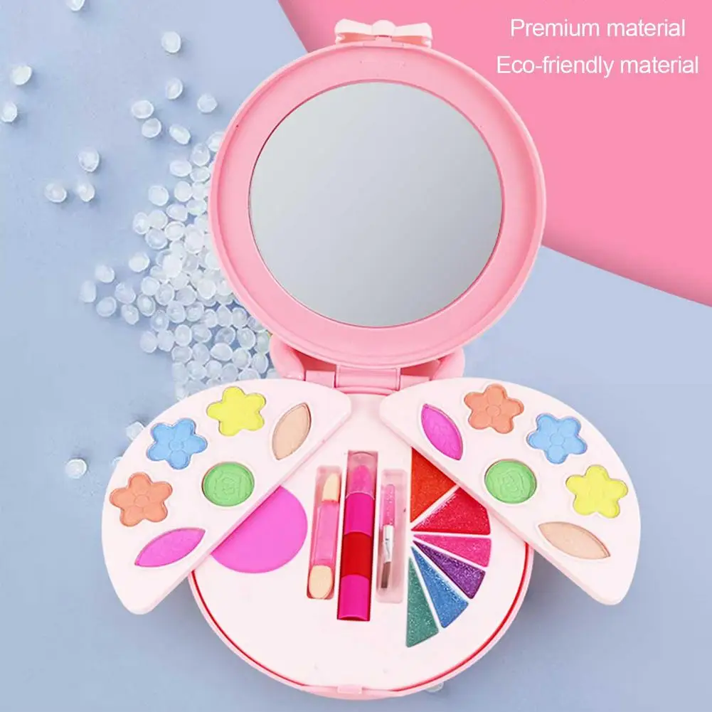 

2020 Disneyed Newest Children Makeup Box Girls Predend Play Cosmetics Set Eyeshadow Blush Lipgloss Brush Mirror Cosmetic Toy Kit