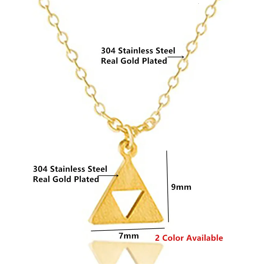 Игра Ювелирные изделия Triforce Легенда о Зельде кулон ожерелье для женщин мужчин из нержавеющей стали цепи треугольник талисманы чокеры