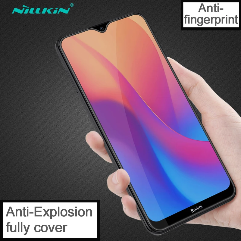 Черный Nillkin Glass for Xiaomi Redmi 8A / Redmi 8 CP+Pro Full Tempered Glass Screen Protector Anti-Explosion Protectors Film - Цвет: Черный