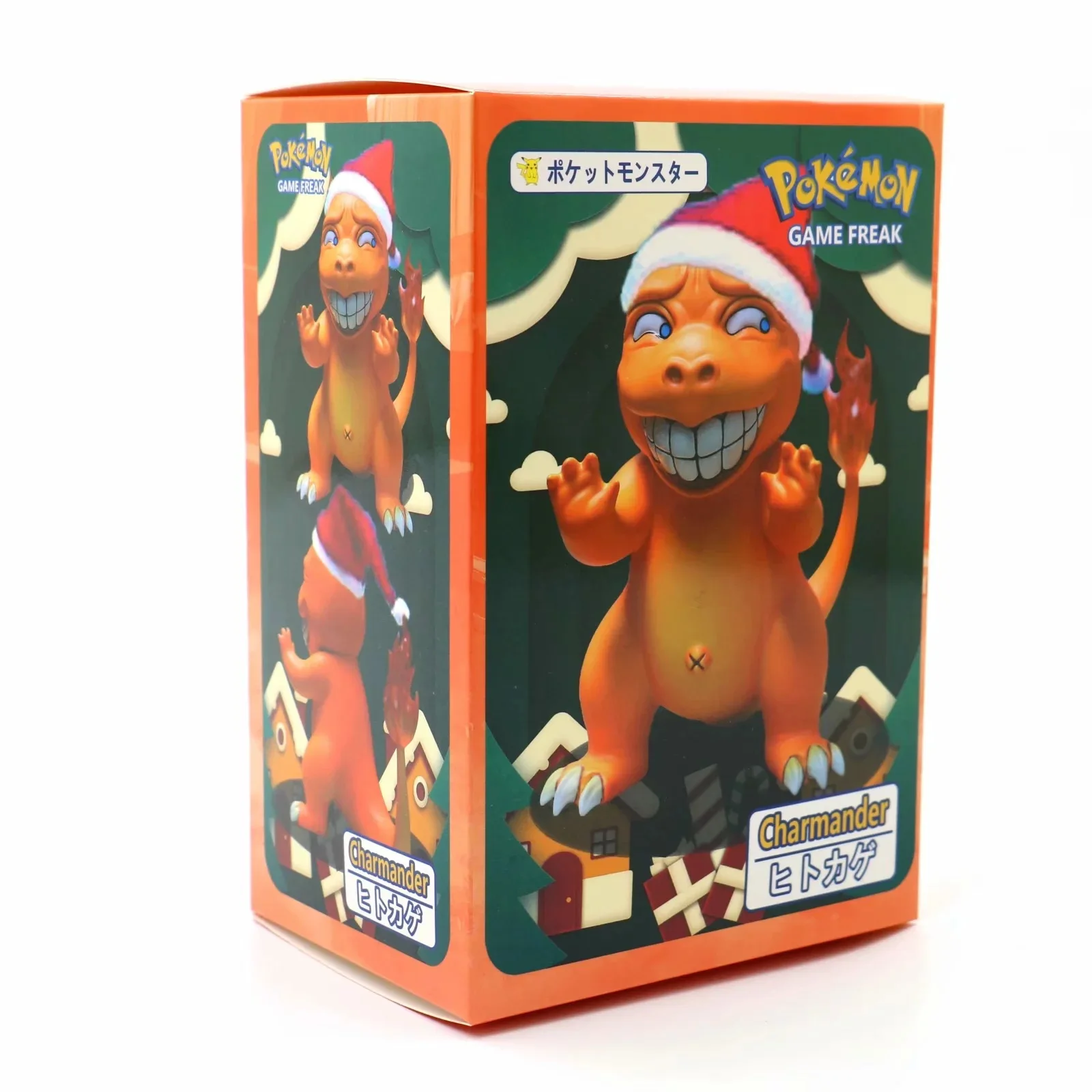 

12cm pvc Wretched Charmander new hot cute movie model Decoration Christmas hat Collection christmas birthday Halloween gift kid