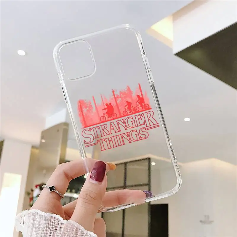 

Stranger Things Christmas Lights Phone Case Transparent soft For iphone 5 5s 5c se 6 6s 7 8 11 12 plus mini x xs xr pro max