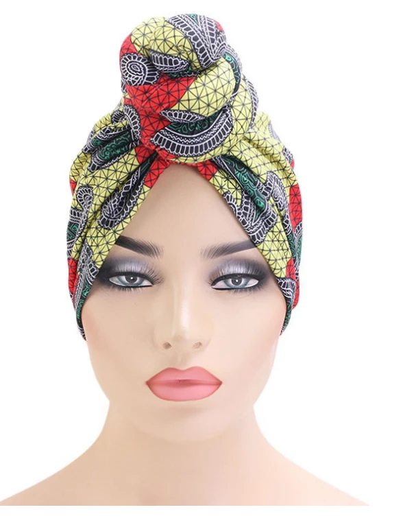 Головной платок Африка цветочный принт Бандана тюрбан обертывание головные