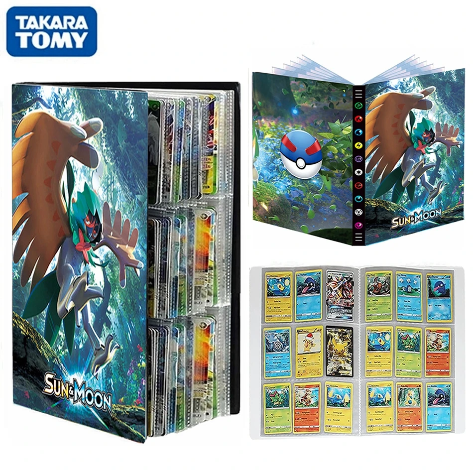 

9 карманов 432 шт. альбом TAKARA TOMY Pokemon Card коллекционный держатель GX VMAX EX игровая карта мультяшный аниме загруженный список папка крутая игрушка