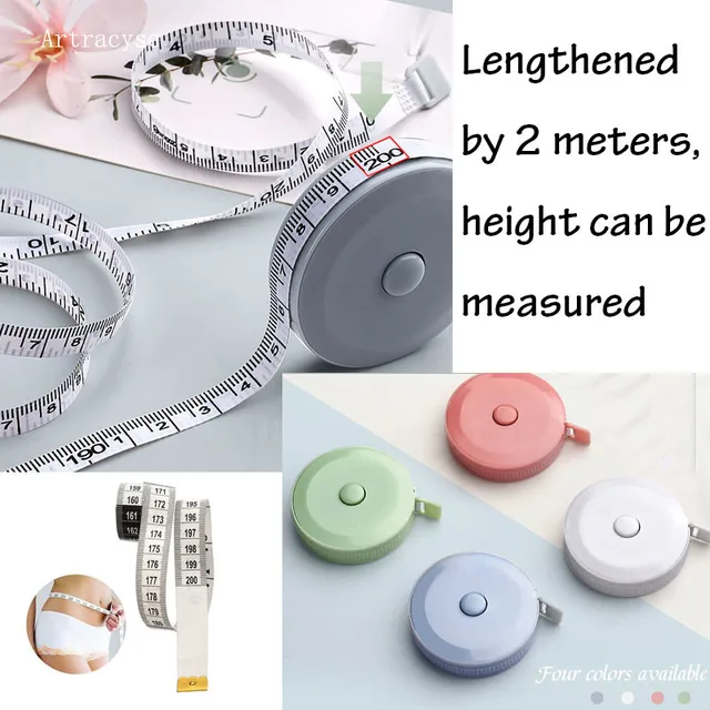 2m/79inch soft tape measure double scale body sewing flexible ruler for weight loss medical body measurement sewing tailor craft