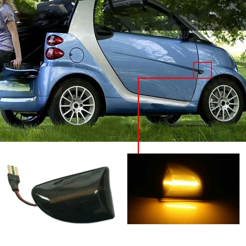 Светодиодный желтый габаритный светильник для автомобиля боковой Динамический