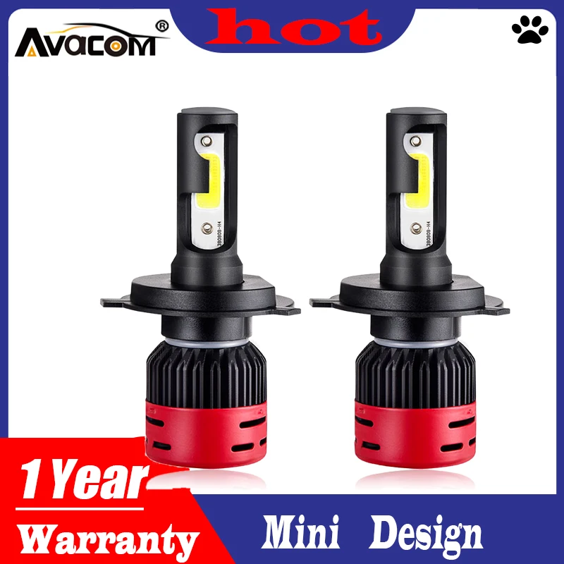 Avacom 2 шт. светодиодный H7 для автомобильных фар H1 H3 9005/HB3 9006/HB4 Hir2 12V COB Chip 6500K/4300K 72W