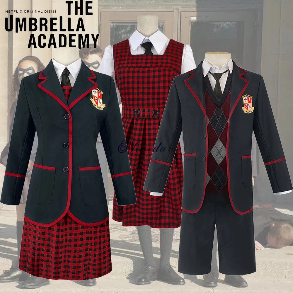 

Школьная форма для девочек «Академия Амбрелла», Ваня Эллисон, карнавальный костюм для Хэллоуина, для женщин и мужчин