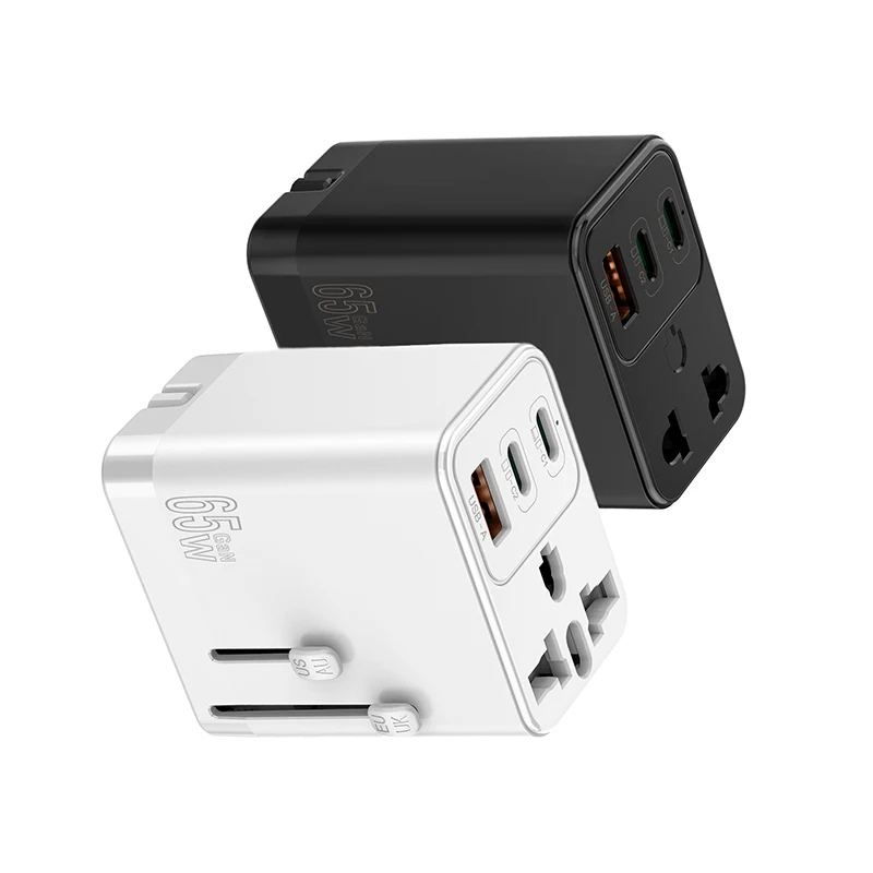 Адаптер питания с 3 портами USB C 65 Вт вилкой Стандарта США ЕС Австралии