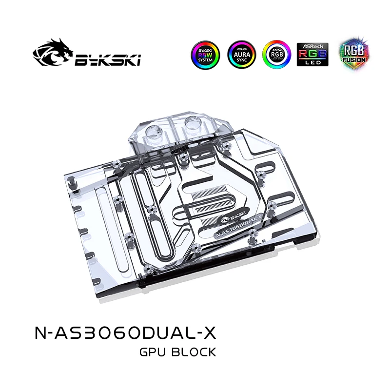 

Bykski N-AS3060DUAL-X GPU Cooler water Block for ASUS DUAL RTX3060 12G GAMING Full Cover video card GPU Water Cooling radiator