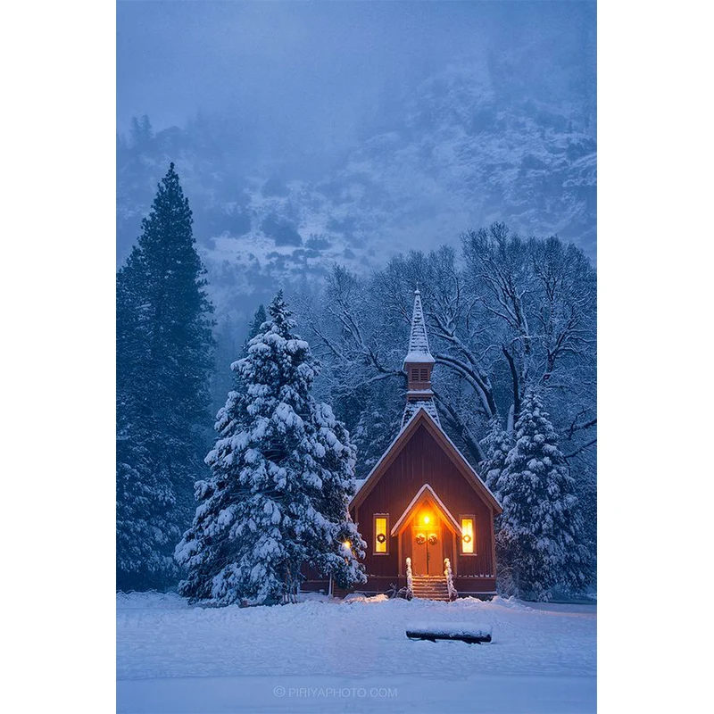 Церковный Снежный пейзаж алмазная живопись своими руками церковь и искусство