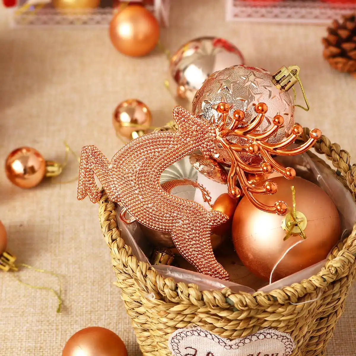 

30PCS 5cm Christmas Balls Christmas Decorations Glitter Christmas Tree Ornaments Christmas for Home Palline Natale Decor Xmas