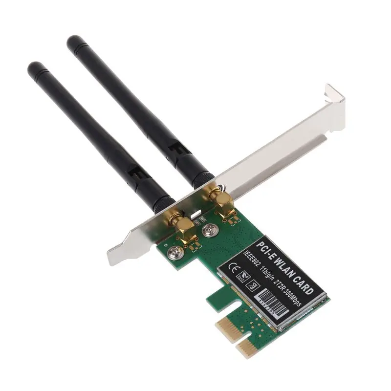 PCI-E 300 Мбит/с беспроводная сетевая карта PCI Express Wi-Fi WLAN адаптер с антеннами для ПК