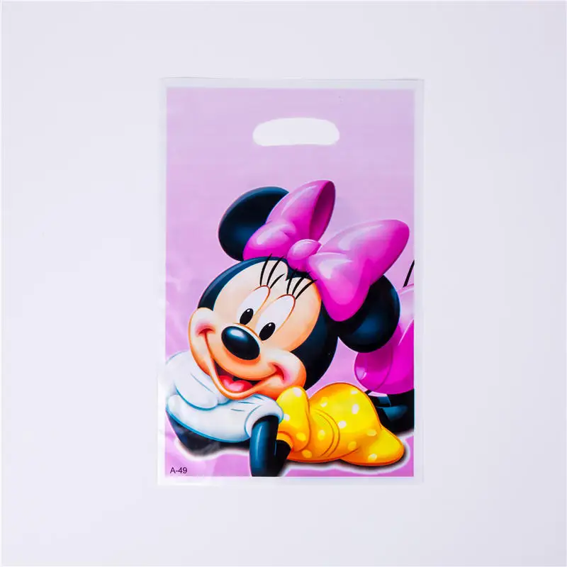 Gift bag 6pcs Вечерние украшения Минни Маус для детей, набор одноразовой посуды, бумажные салфетки, соломинки, тарелки, чашки Минни Маус, вечерние принадлежности - Цвет: Gift bag 6pcs