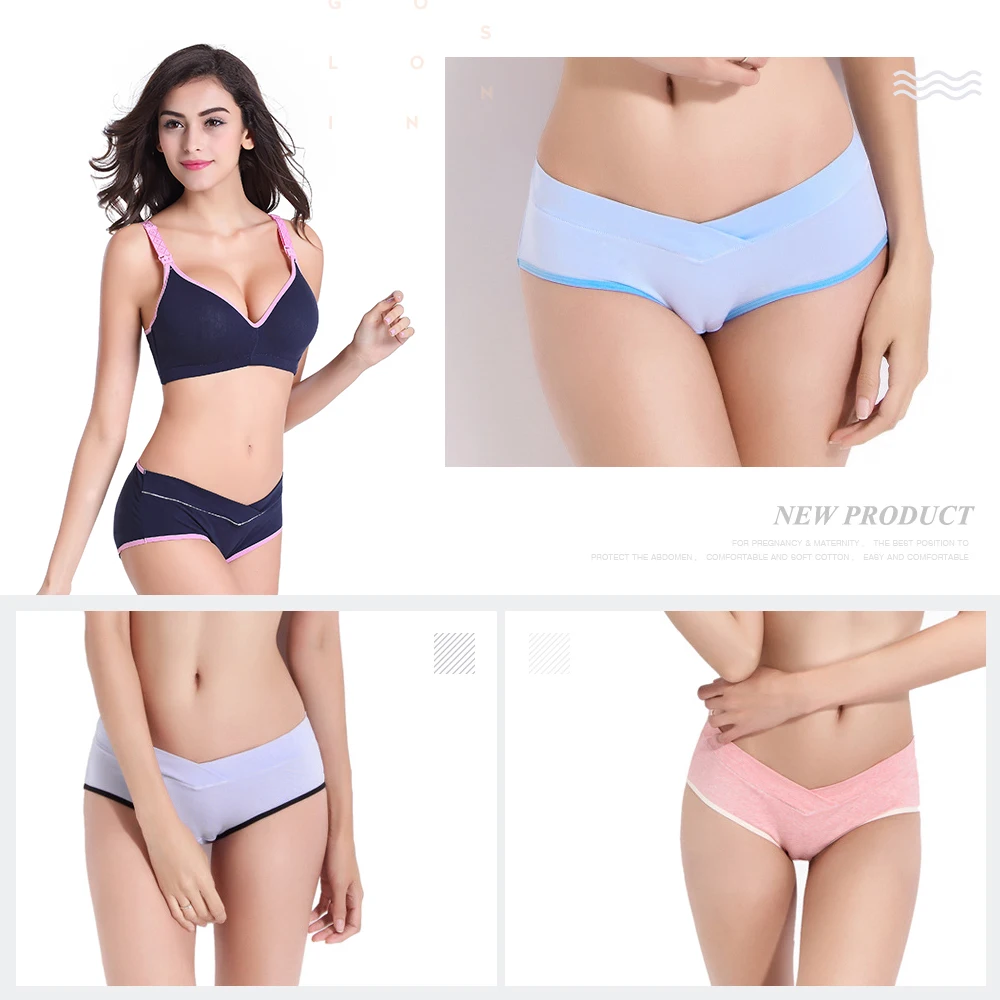 3 шт./лот хлопковое нижнее Белье для беременных женщин U образные короткие трусики