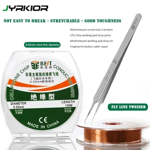 Jyrkior BST мобильный телефон материнская плата по отпечатку пальца обслуживание ультра-Острый Пинцет 0,02 мм Сверхтонкий прыжок провод сверхтонкая Fly Line