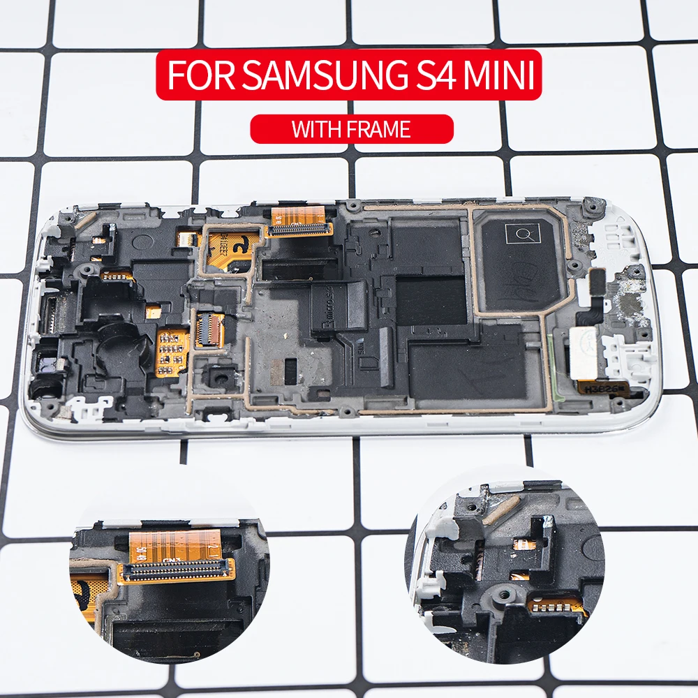 Super AMOLED для SAMSUNG Galaxy S4 Mini ЖК дисплей сенсорный экран с рамкой дигитайзер LCD I9190 i9192