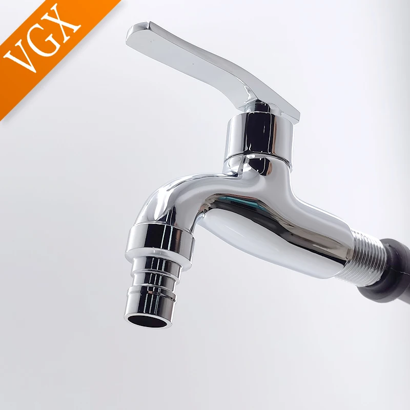 

VGX Brass Washing Machine Faucet Single Cold Tap Outdoor Garden Faucet Wall Mount Wash Basin Bibcock Mop Taps Watering Fitting