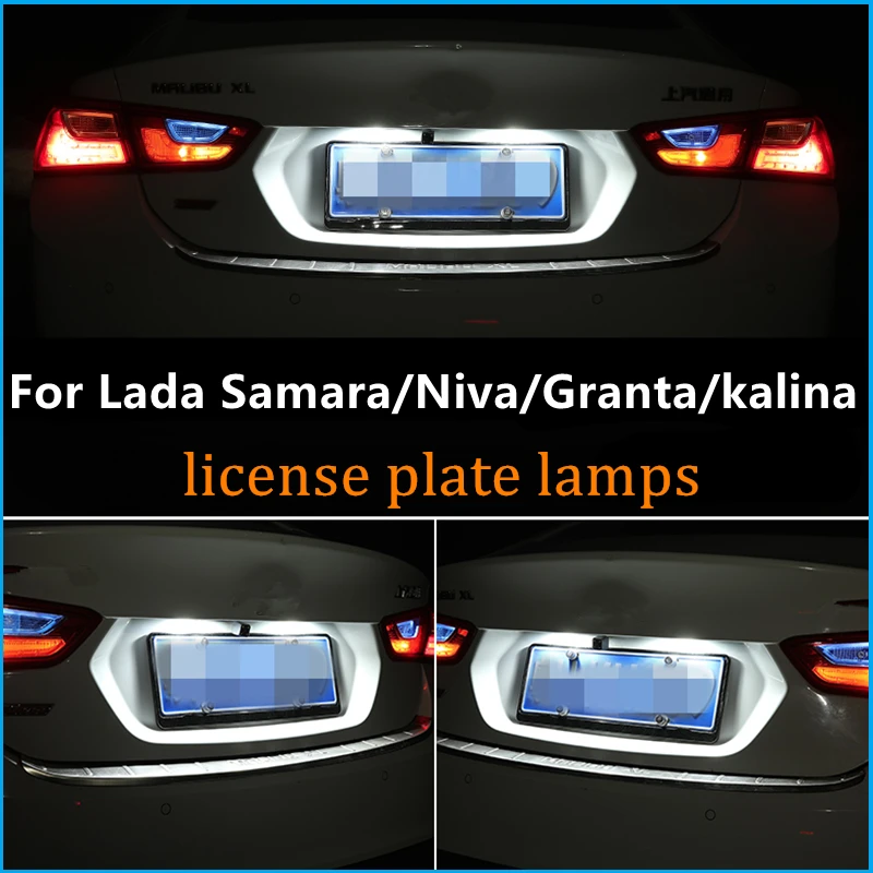 

2x Canbus Car Led License Plate Light For LADA Granta 2190 2191 NIVA 4X4 2123 Samara 2108- 2115 Kalina 1117 Number Plate Lamp