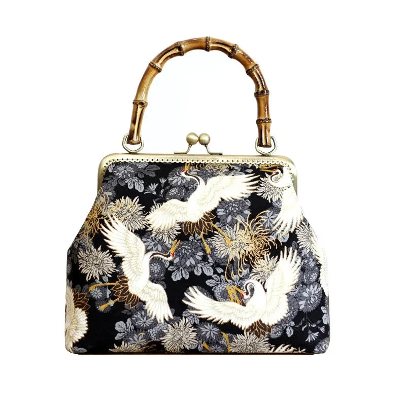 

Vintage Japan Style Wood Hand Chic Lady Bag Women Shoulder Crossbody Bags Women's Handbags Purses