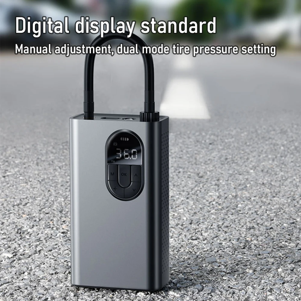 

Portable Inflator Pump Car Air Compressor Smart Digital Tire Pressure Detection Auto Tire Pump for Car Bike Motorcycle H-quality