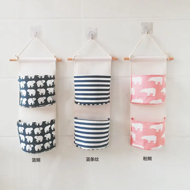 

2 Pocket Multi-Use Sock Shoe Underwear Storage Bags Bedroom Door Wall Hanging Storage Closet Wardrobe Organizer