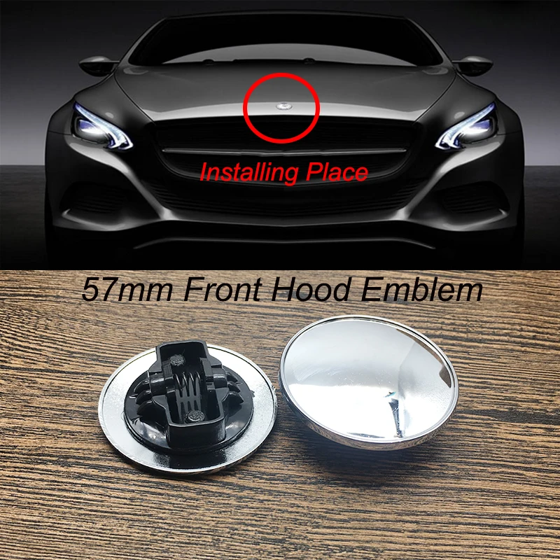 

1pcs Car Front Hood Emblem Cap Auto Head Bonnet Label Cover For B AMG AFFALTERACH