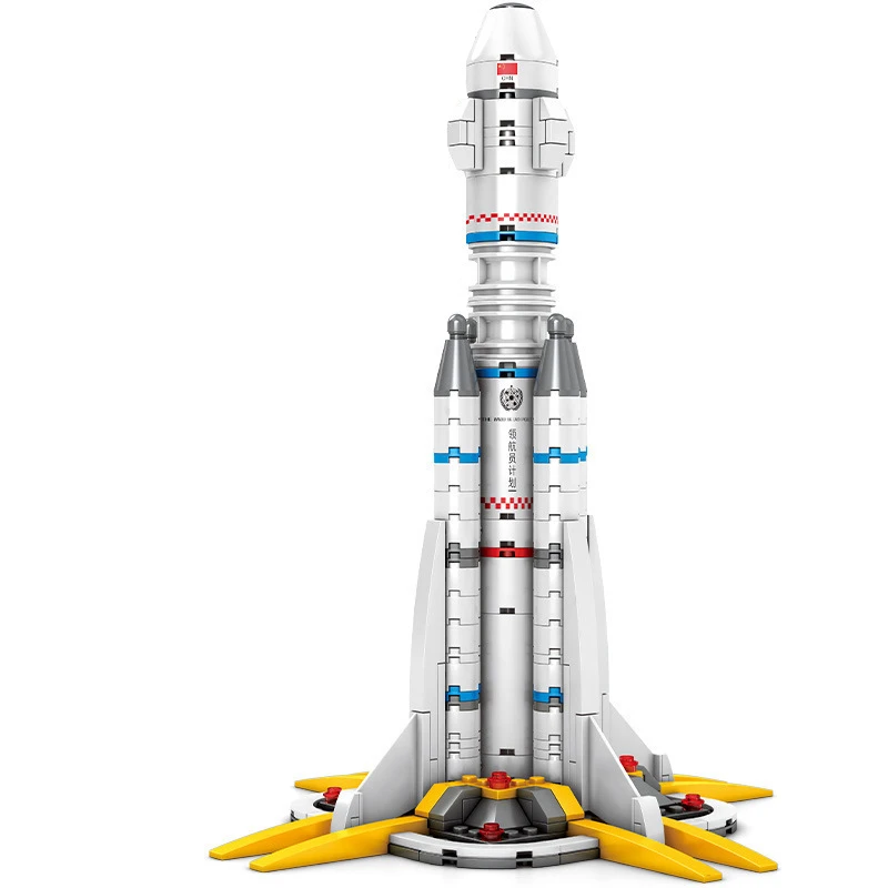 Military Carrier Launch Space Rocket Building Blocks Kit Bricks Wandering Earth Movie Model Astronaut Figures Kids Toys Gifts | Игрушки и