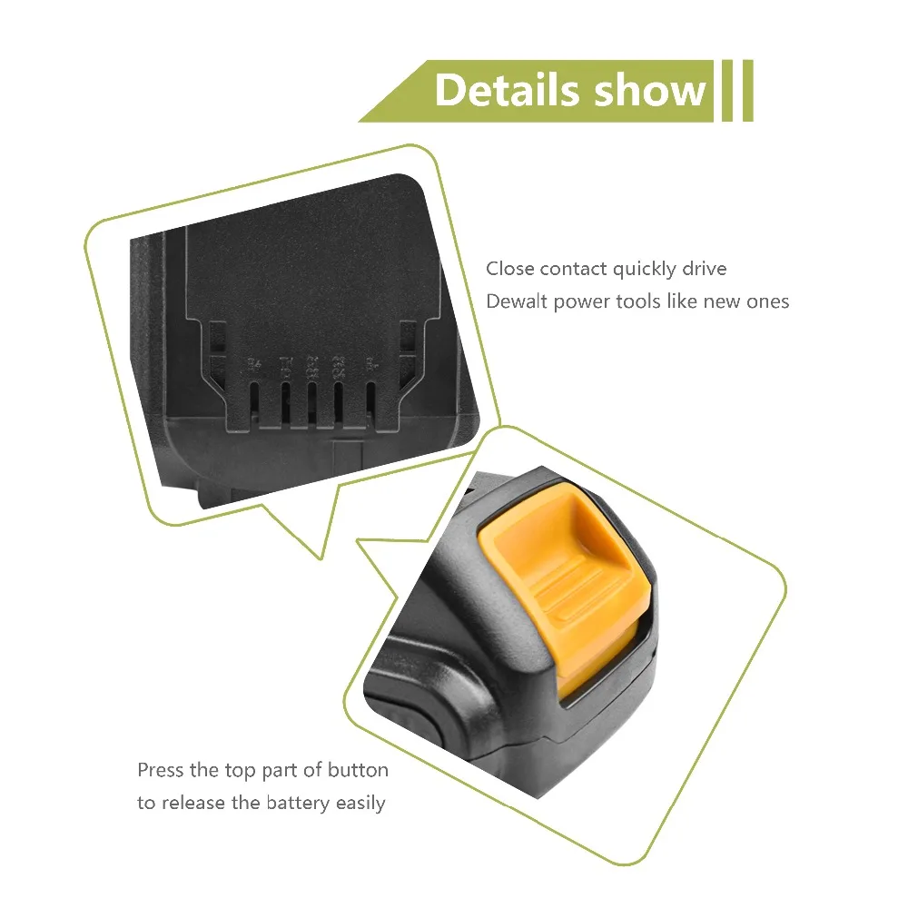 

2021 Original 8000mAh 18V for Dewalt Power Tool Battery DCB180 DCB181 DCB182 DCB201 DCB201-2 DCB200 DCB200-2 DCB204-2 L30