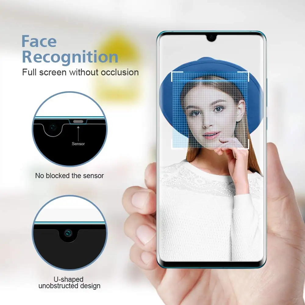 УФ жидкий Полный Клей закаленное стекло для huawei P30 mate 20 Pro Накладка для экрана протектор huawei P30 Pro крышка защитная пленка