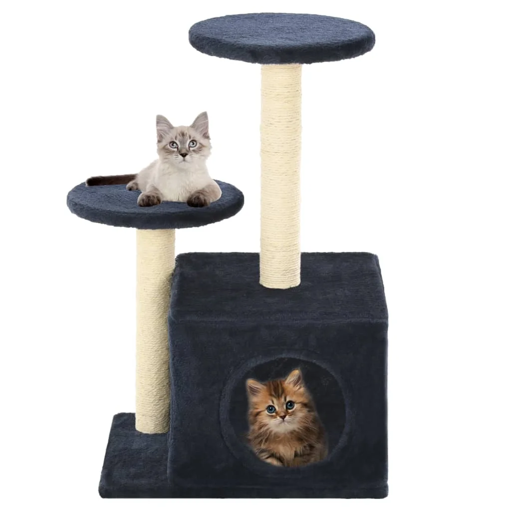 VidaXL Rascador para gatos con poste de sisal 60 см azul oscuro|Мебель и когтеточки| |