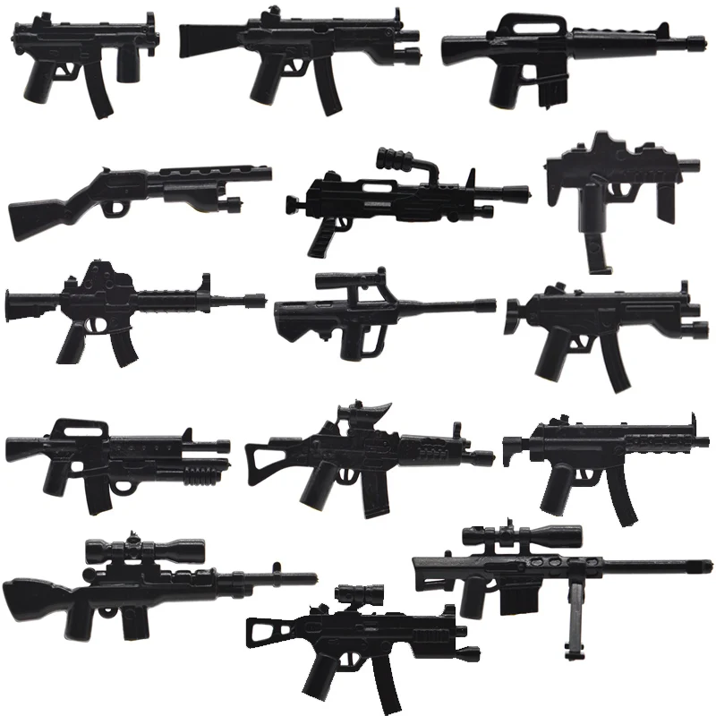 10 шт./лот WW2 военные орудия MP5KS армии оружие M249 SG552 S M4A1 M14A часть строительные блоки