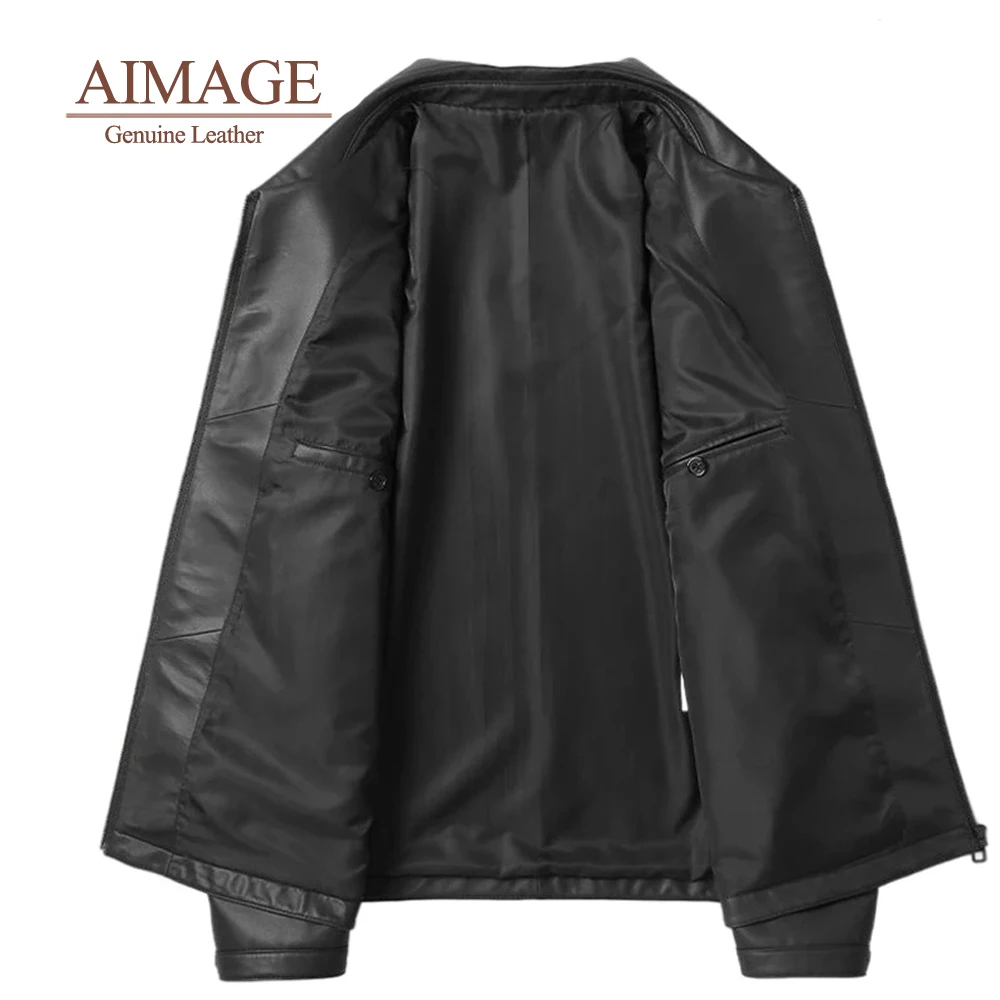 Мужская кожаная куртка из натуральной овечьей кожи |