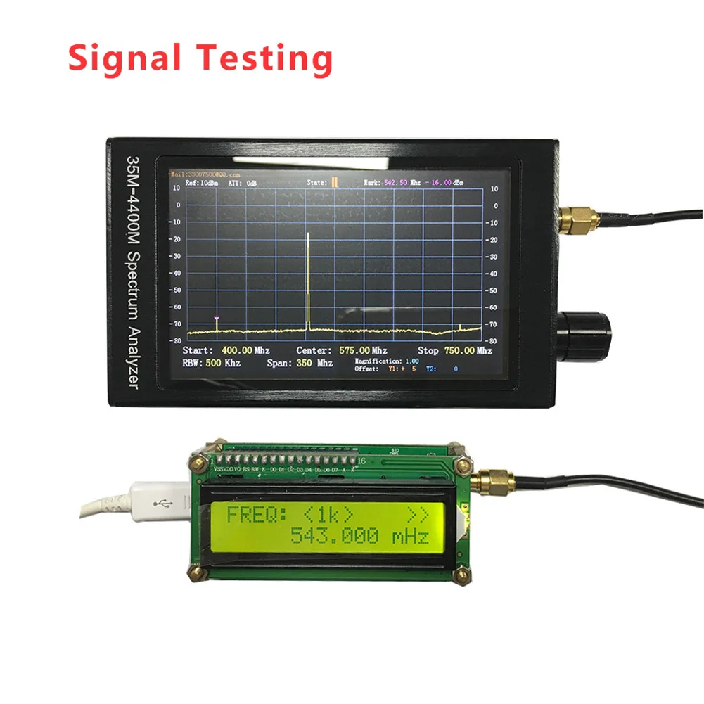 

35MHz-4400MHz Spectrum Analyzer Professional Spectrum Analyzer With 4.3Inch Display Handheld Network Measurement Analysis Tool