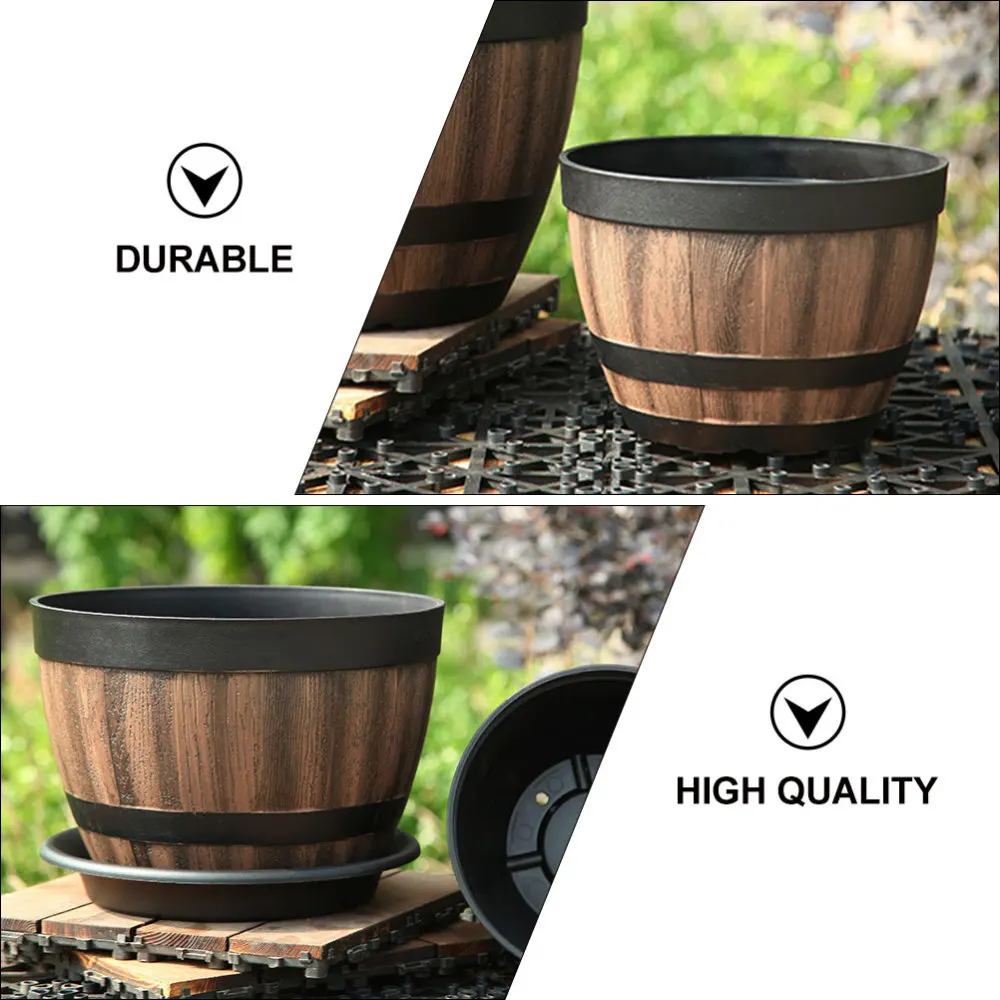 

2pcs Unique Flowerpot Decor Thickened Simulation Bucket Flowerpot Adornment