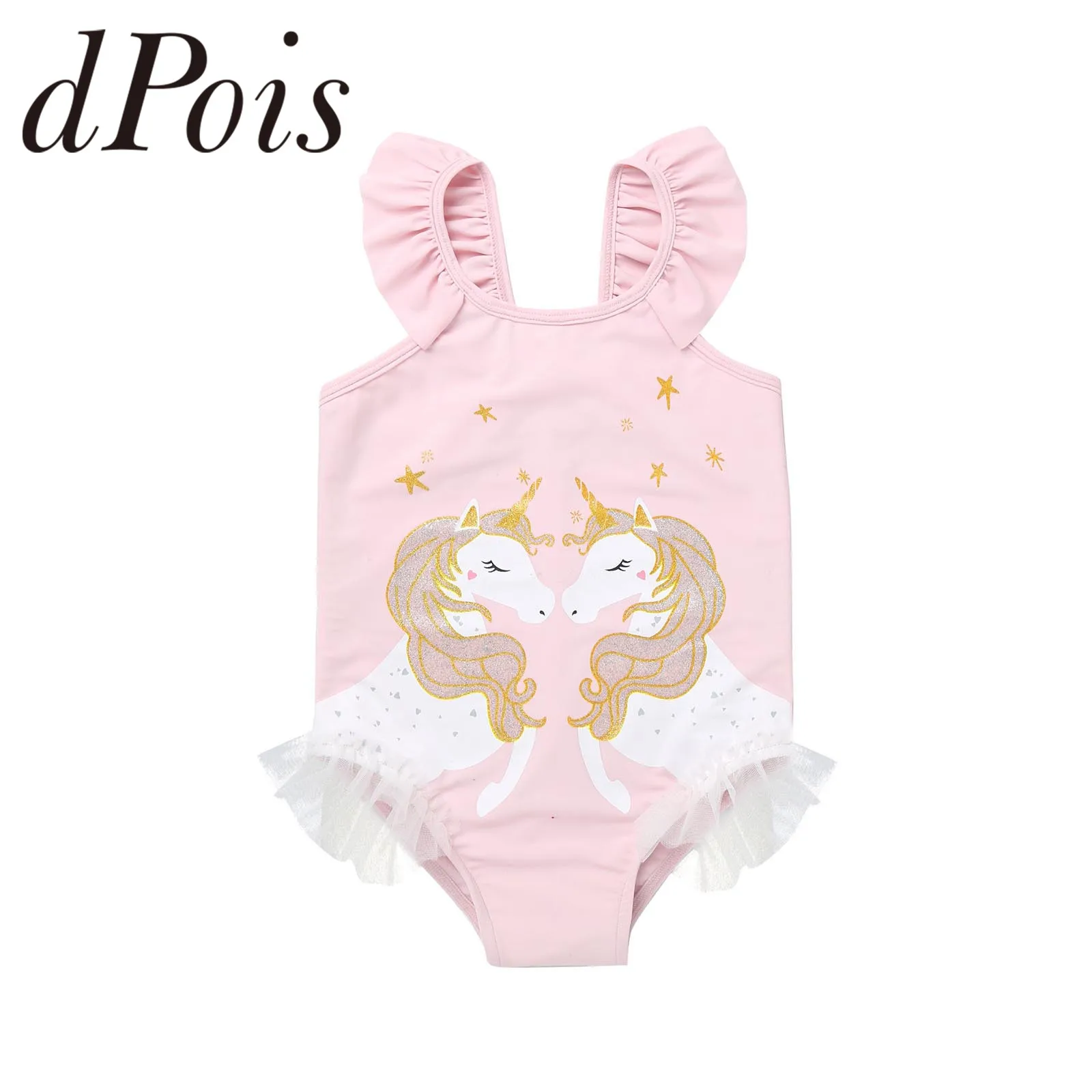 

Fashion Girls Swimsuit One Piece Cute Cartoon Patterns Swimwear Kids Bathing Suits Girl's Summer Beach Wear Children One-piece