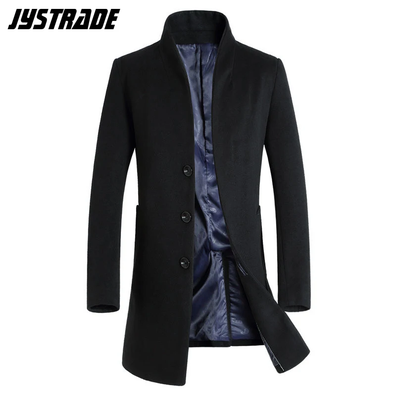 Длинная Мужская куртка тренч осеннее пальто винтажная уличная парка ветровка