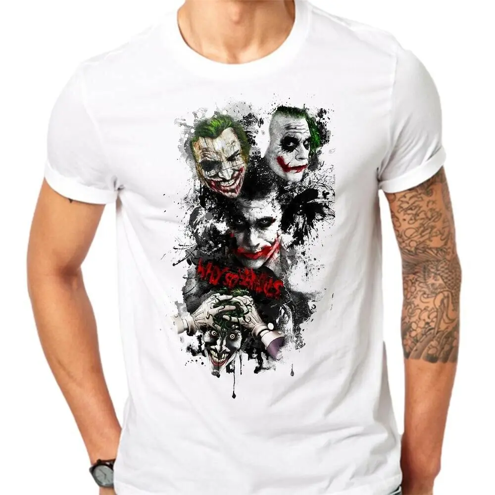 

Joker Gift Print T Shirt T-Shirt Mens Summer Cotton O-neck Short Sleeves
