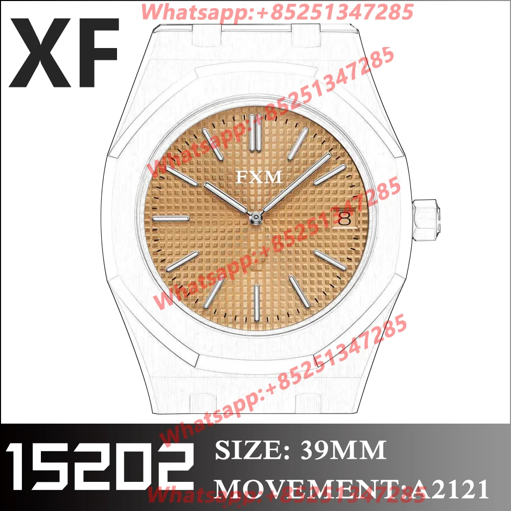 

Men's Automatic Mechanical Top Luxury Watch 39MM 15202 XF 904L 1:1 Best Edition AAA Replica Super Clone A2121 V2 Sports Clocks