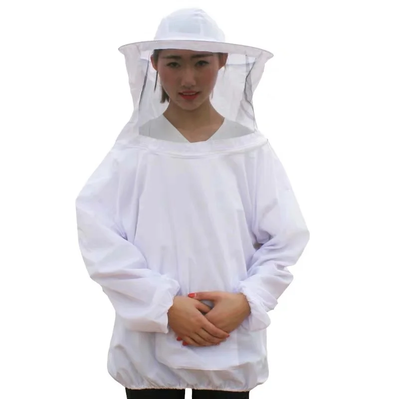 

Beekeeping Clothes Storage Pocket Anti-bee Clothing Siamesed Head Mask of Upper Outer Garment for Anti bee suit
