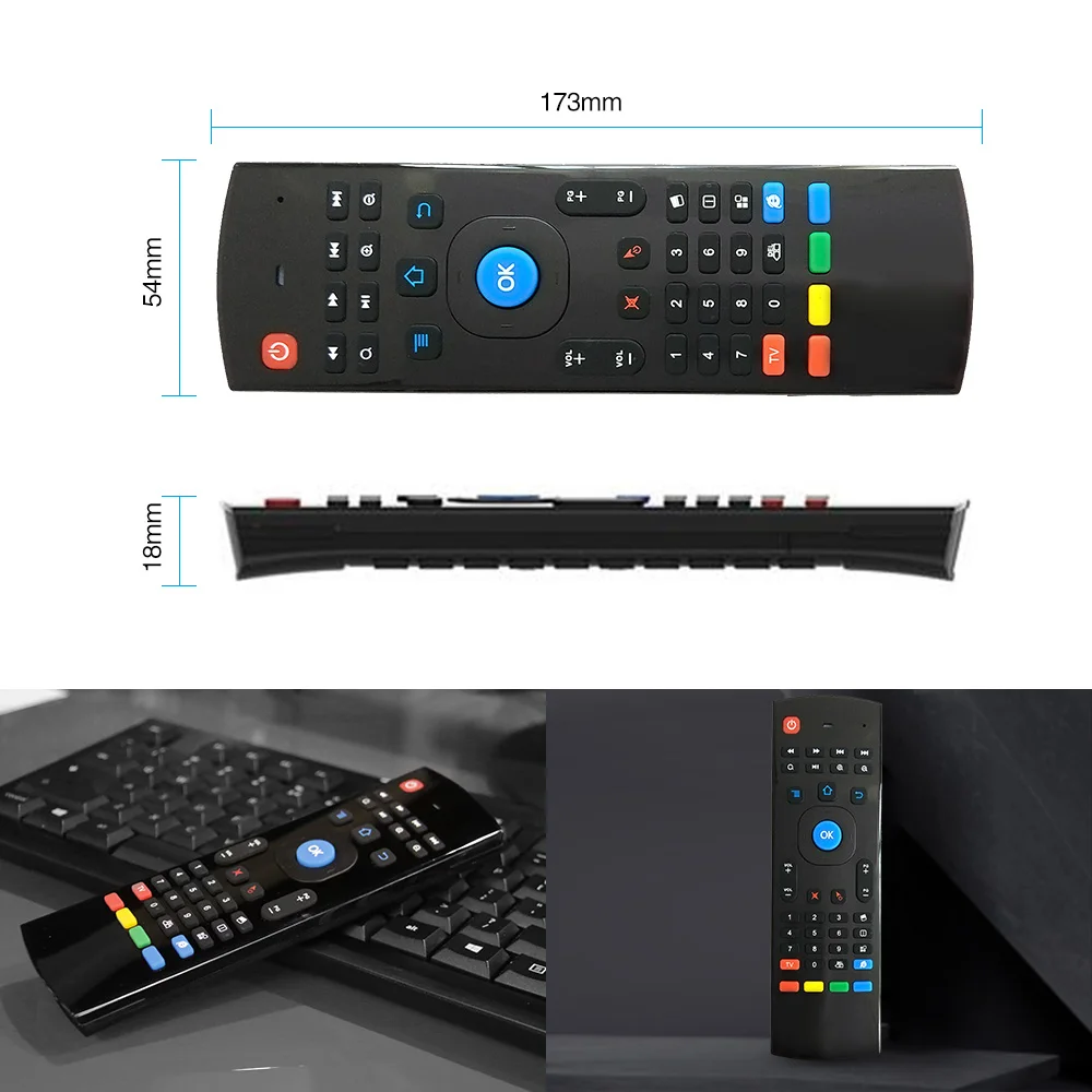 Air mouse пульт дистанционного управления с подсветкой MX3 Pro 2 4G умная беспроводная