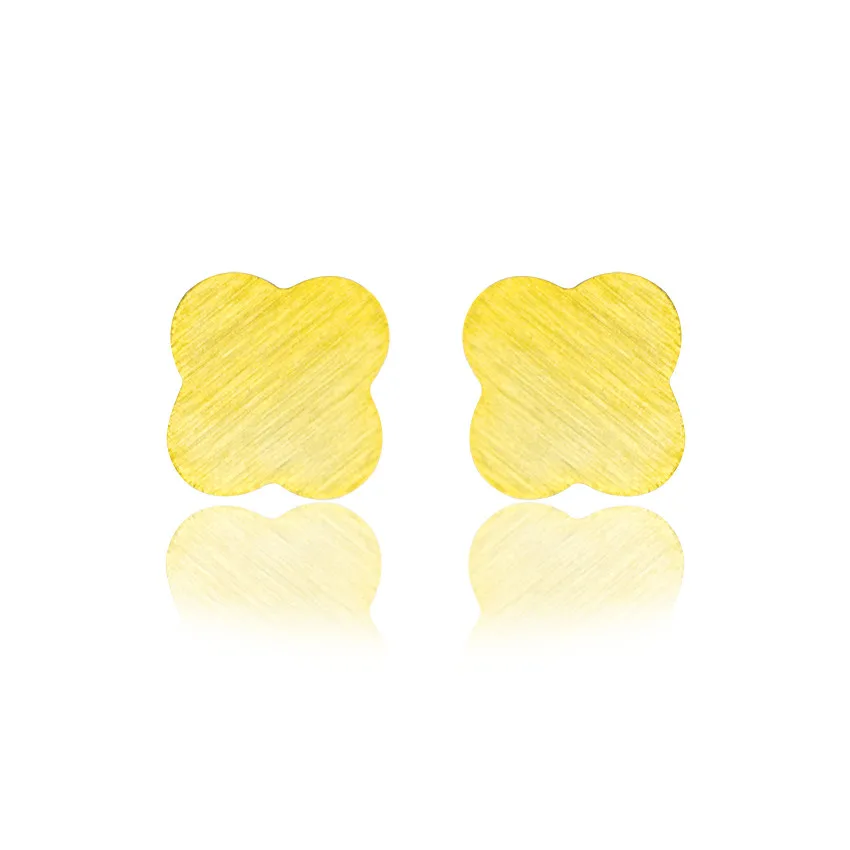 

Tale Summer Bohemian Style Jewelry Famous Charm Gold Plating Stainless Steel Clover Ear Stud Earrings Accessories Wholesale