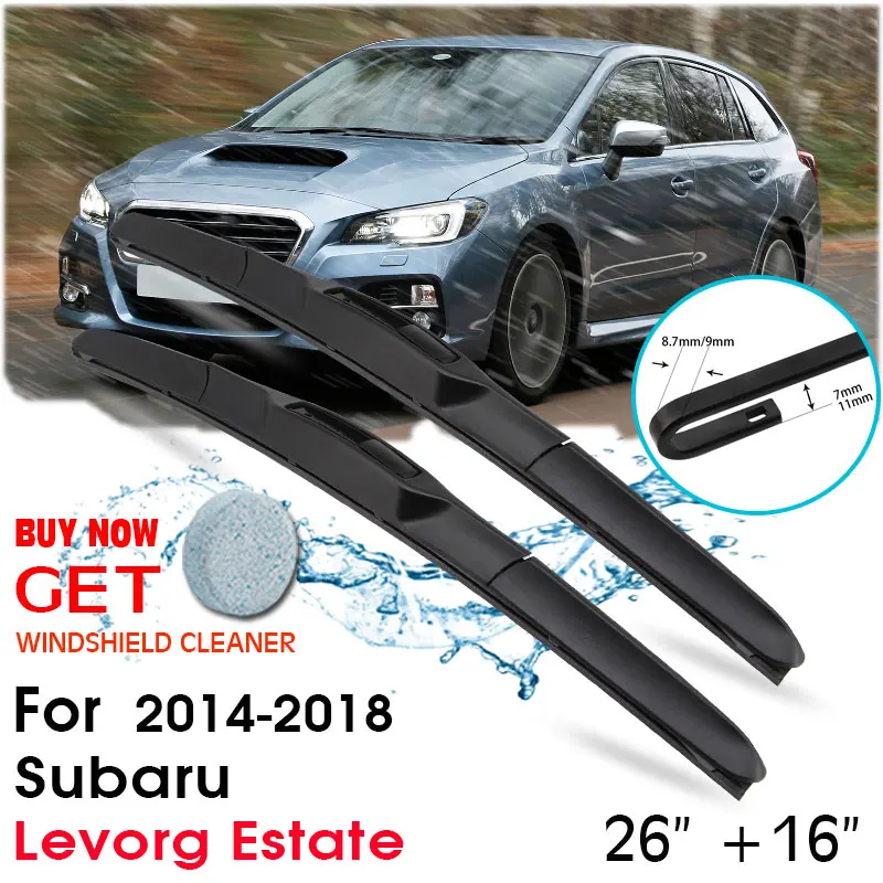 

Car Wiper Blade Front Window Windshield Rubber Silicon Refill Wipers For Subaru Levorg Estate 2014-2018 26"+16" Car Accessories