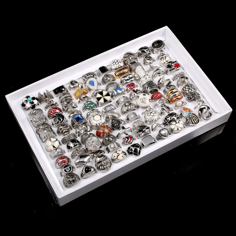 

Stainless Steel Ring Unisex Mixed Style 100 / Box