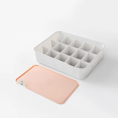 15Grid Pink Штабелируемый многослойный нижнее белье креативный ящик для хранения домашнего шкафа ящика шкафа Органайзер кейс носки трусики бюстгальтер для хранения дома - Цвет: 15Grid Pink